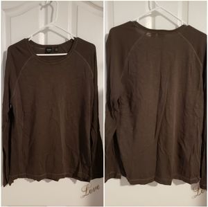 HUGO BOSS BROWN PULLOVER LONG SLEEVE SWEATER LRG
